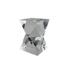 PECA DECORATIVA EM VIDRO DECORACAO DE MESA TRANSPARENTE 10CM X 10CM X 14CM RPH0003