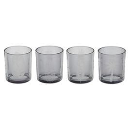 P CONJ. DE CASTICAIS DE VIDRO  4 PCS 7CM X 7CM X 7CM SD0266