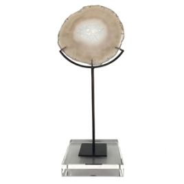 PEDRA NATURAL DECORATIVA AGATA BEGE 14CM X 10CM X 28CM SS0140