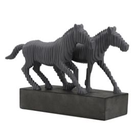 CAVALOS DECORATIVOS DE RESINA PRETA SS0235