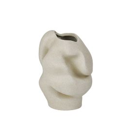 VASO DECORATIVO ABSTRATO EM RESINA BEGE TMN3005
