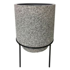 P CACHEPOT DE CERAMICA COM SUPORTE DE METAL 21CM X 29CM TN0199