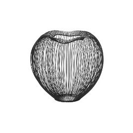 D VASO DE METAL PRETO VC0012