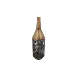 RE VASO EM METAL PRETO E DOURADO VE0065