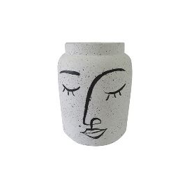 D VASO EM CIMENTO BRANCO WF0038