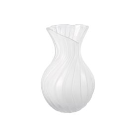 VASO DE VIDRO JATEADO BRANCO WG0059