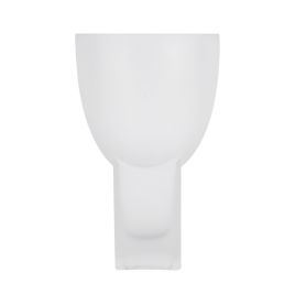 VASO DE VIDRO JATEADO BRANCO