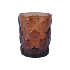 CJ DE COPOS EM VIDRO COM TEXTURA BOLHAS AMBAR 6PCS - 300ML WG0109