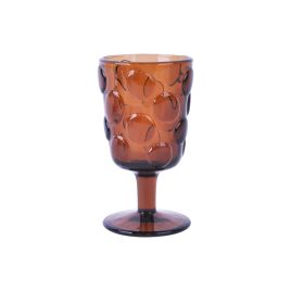 CJ DE TACAS EM VIDRO COM TEXTURA BOLHAS AMBAR 6PCS - 260ML WG0114
