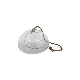 RE VASO DE VIDRO COM ALCA DE CORDA 22,5CM X 16CM XG0054