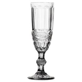 UD CJ TACAS DE CHAMPAGNE DE VIDRO TRANSPARENTE 6 PCS  5,8CM X ZF0127