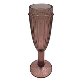 UD TACAS DE CHAMPANHE DE VIDRO ROSA 185ML ZF3311
