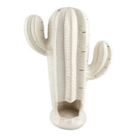 RE PECA DECORATIVA DE CERAMICA BRANCO CACTOS 17,5CM X 8CM X 24C ZQ3040